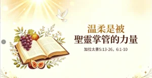 證道：溫柔是聖靈掌管的力量
